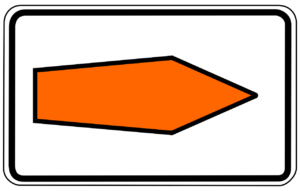 Verkehrszeichen orangener Pfeil - was bedeutet es?