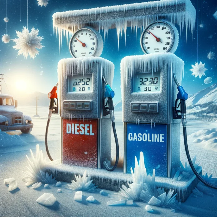 Wo liegt der Gefrierpunkt bei Diesel und Benzin